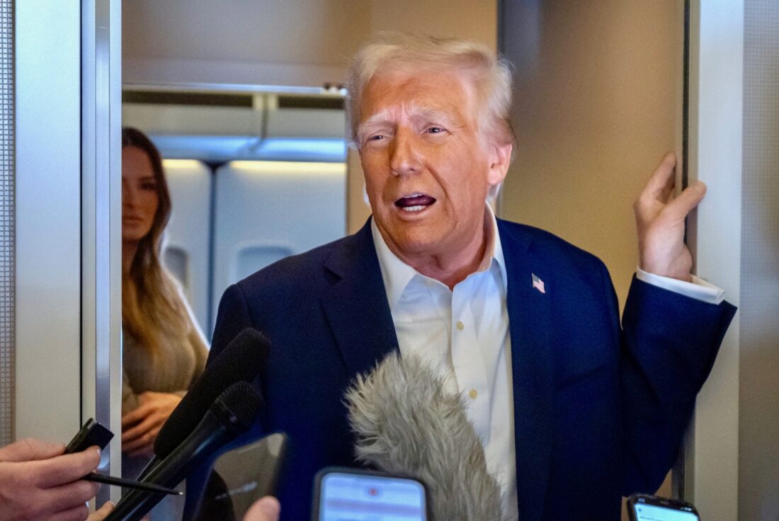 Trump Color Q&A with Trump: Plane’s color scheme, fate of TikTok and Canada ...